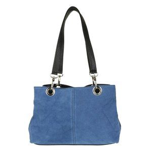 Italian Suede Shoulder Bag Denim :O